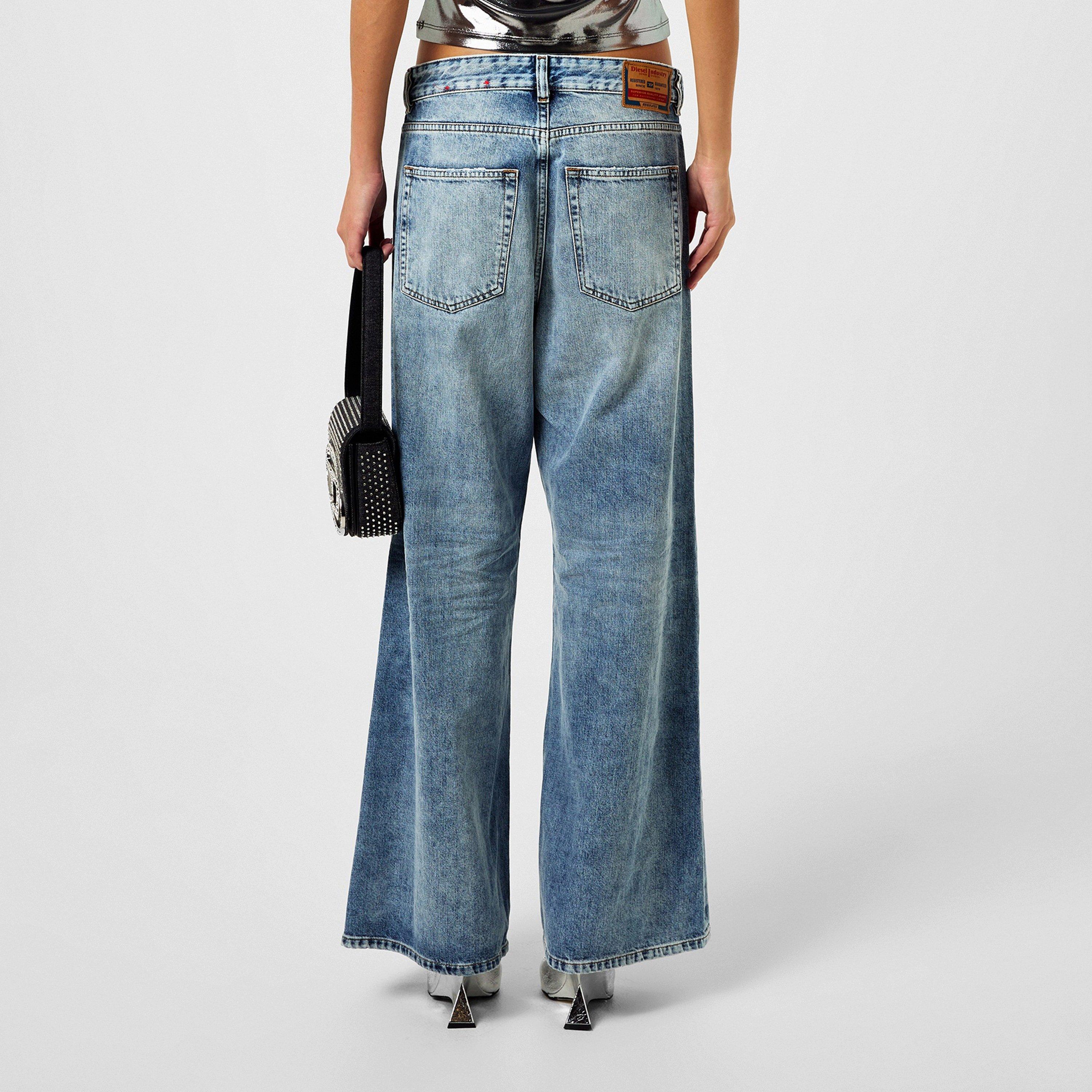 Blue - Diesel - Women's Wide Leg Jeans - 3
