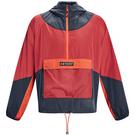 Gris/Rouge - Under Armour - Under Armour Ua Rush Woven 1/2 Zip Anorak Tracksuit Top Mens - 1
