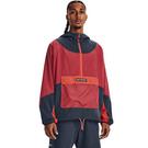 Gris/Rouge - Under Armour - Under Armour Ua Rush Woven 1/2 Zip Anorak Tracksuit Top Mens - 2