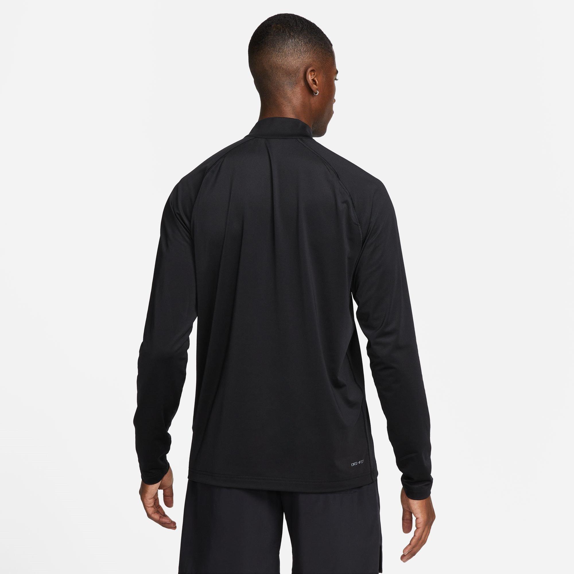 Sort/Hvid - Nike - Ready Men's Dri-FIT 1/4-Zip Fitness Top - 2