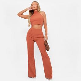 I Saw It First ISAWITFIRST Textured Flared Trousers Co-Ord