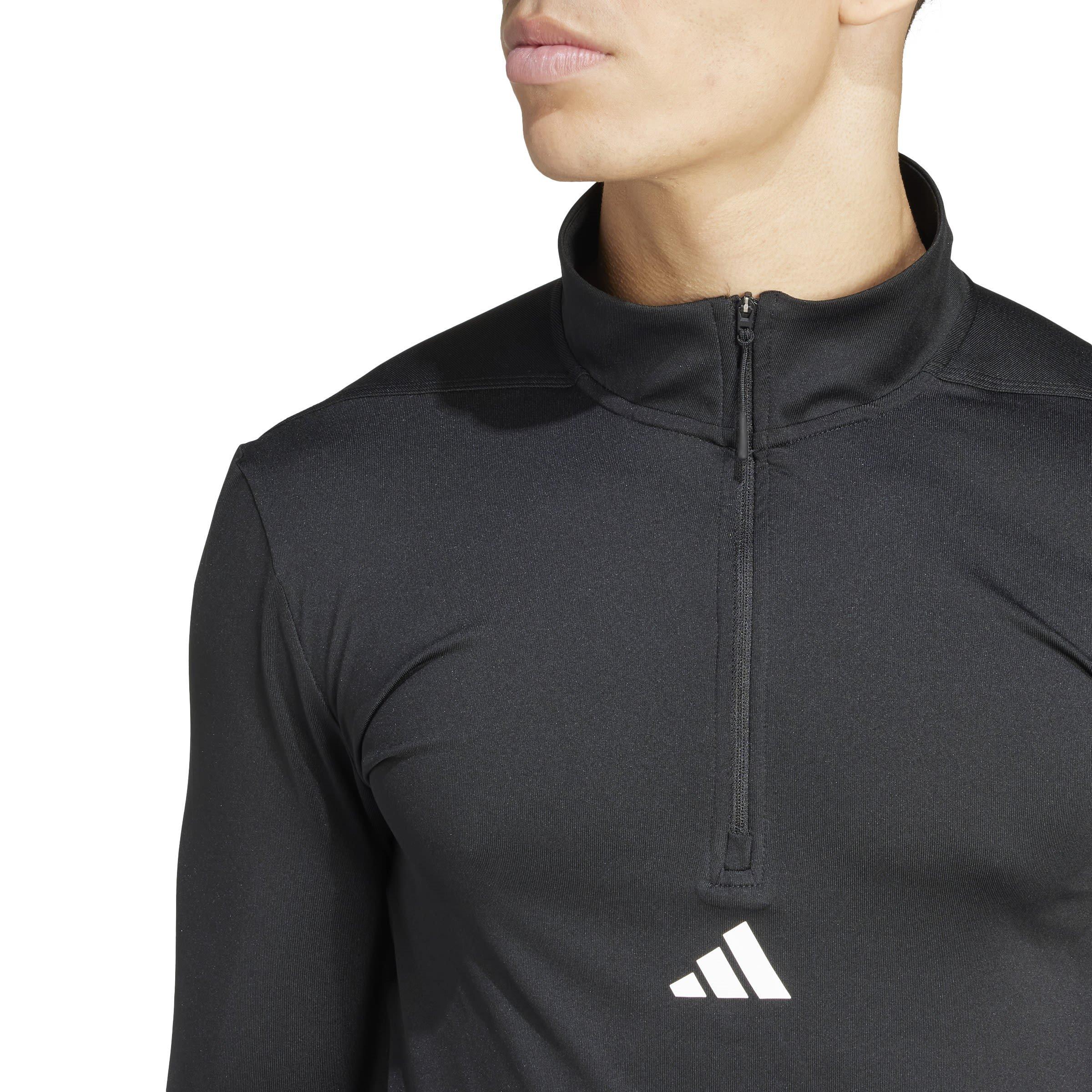 Zwart - adidas - Workout Quarter-Zip Track Top Mens - 5