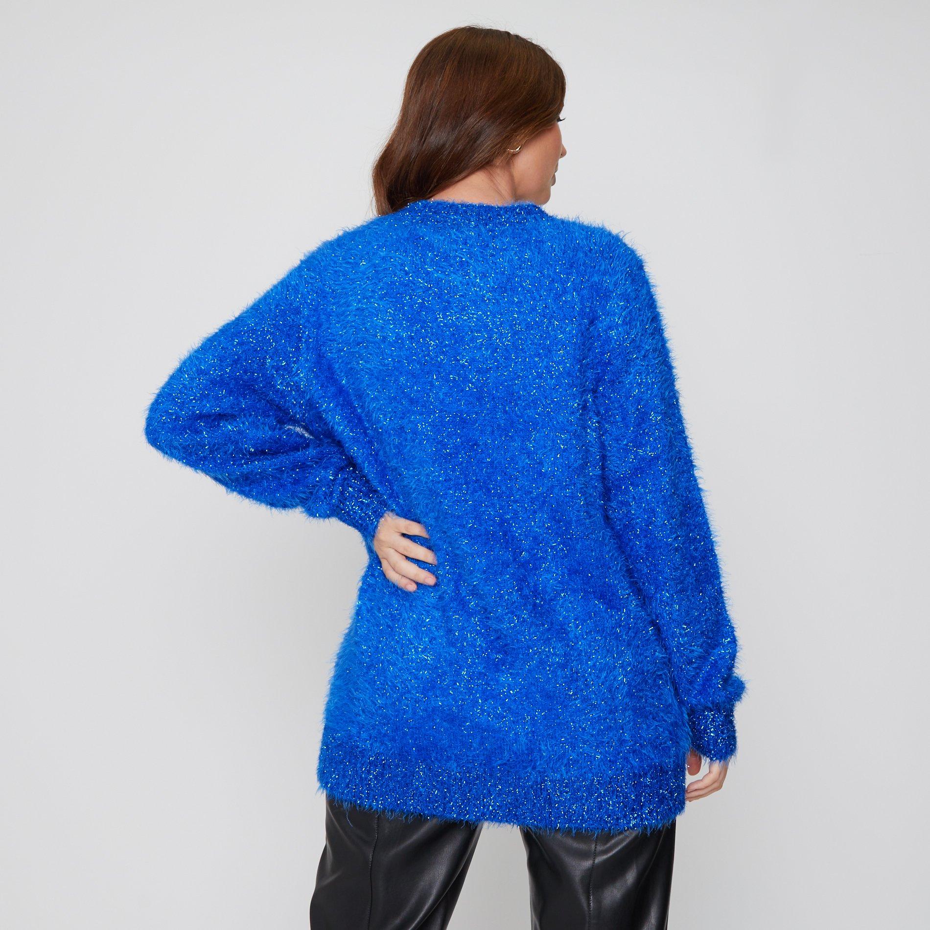 Azul - Be You - Tinsel V Blue Crew Neck Jumper - 2