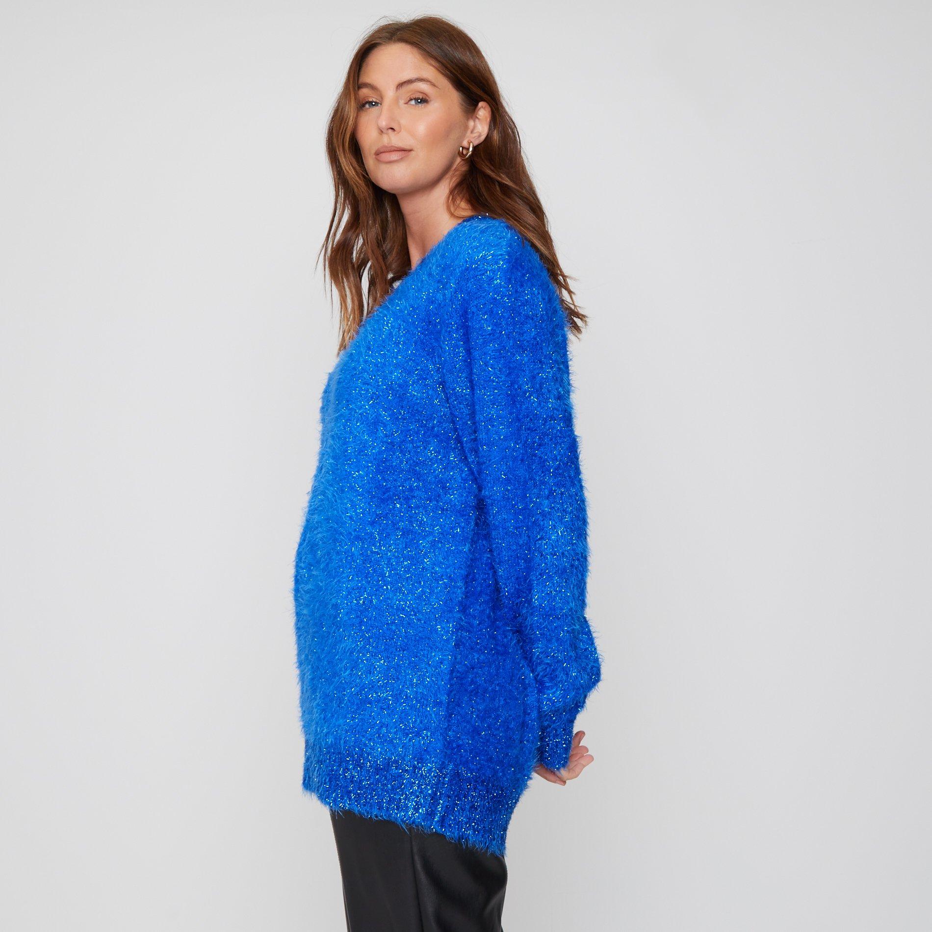 Azul - Be You - Tinsel V Blue Crew Neck Jumper - 3