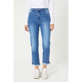 Be You Ladies Sophie Straight Leg Mid Wash Jean