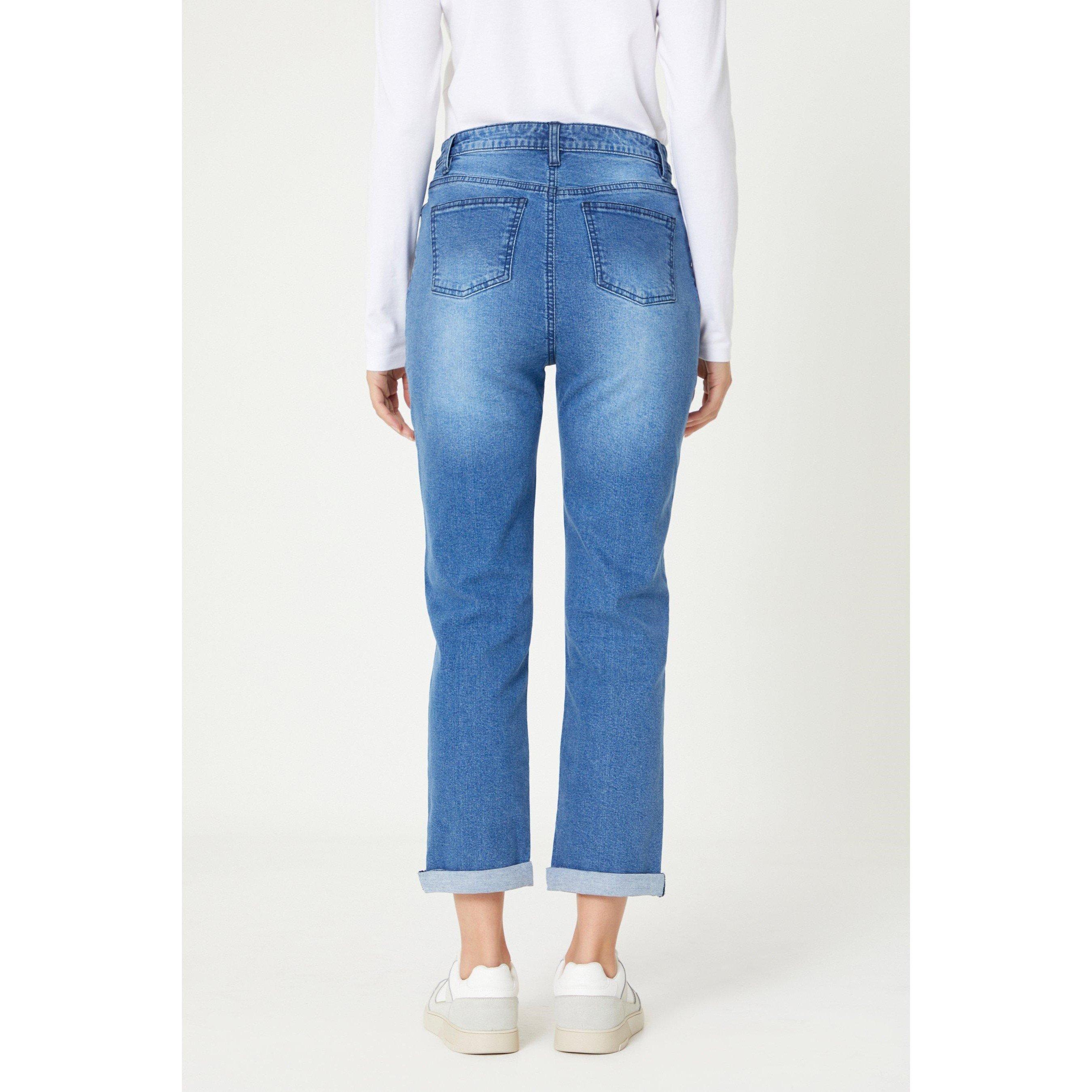 Mid Wash - Be You - Ladies Sophie Straight Leg Mid Wash Jean - 4