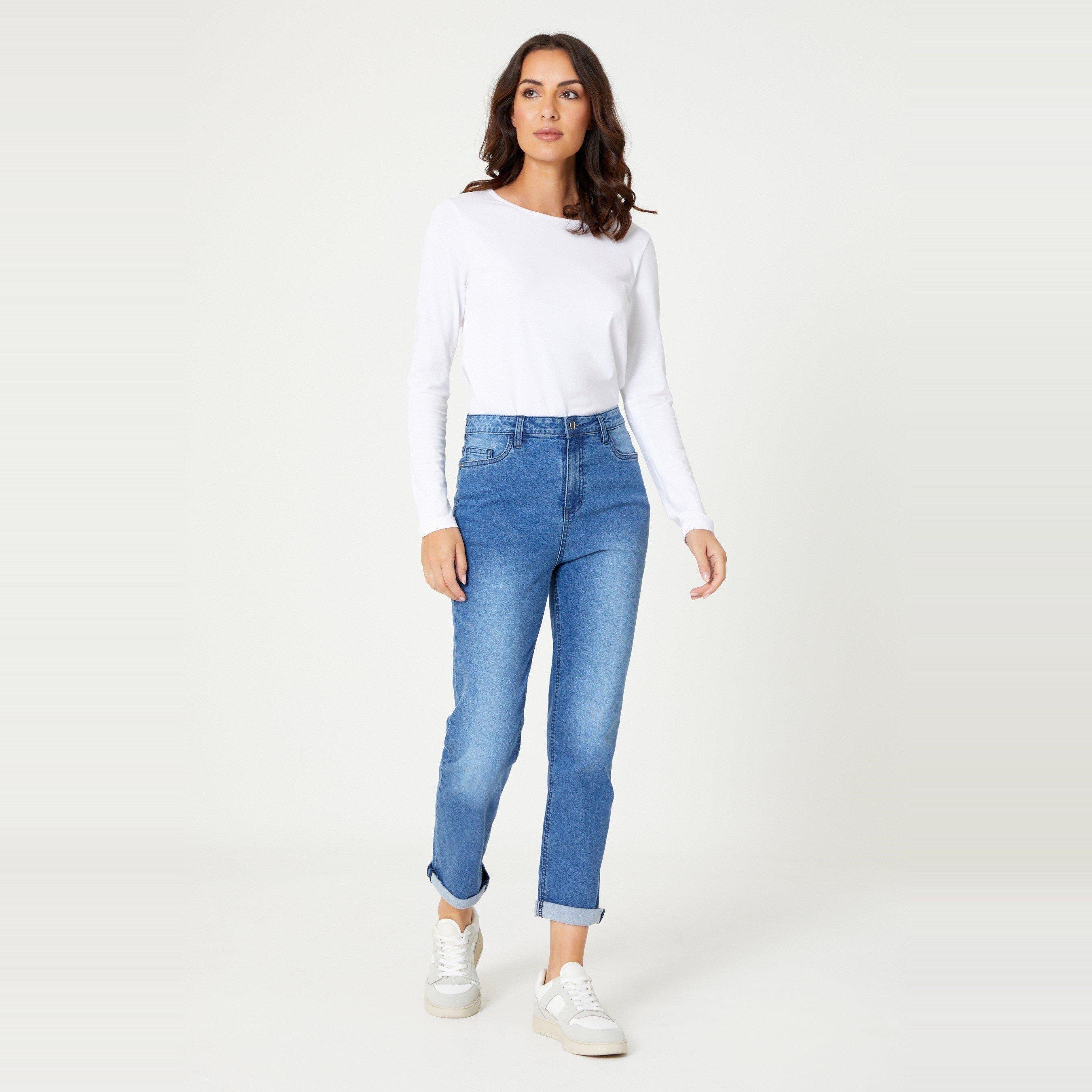 Mid Wash - Be You - Ladies Sophie Straight Leg Mid Wash Jean - 5