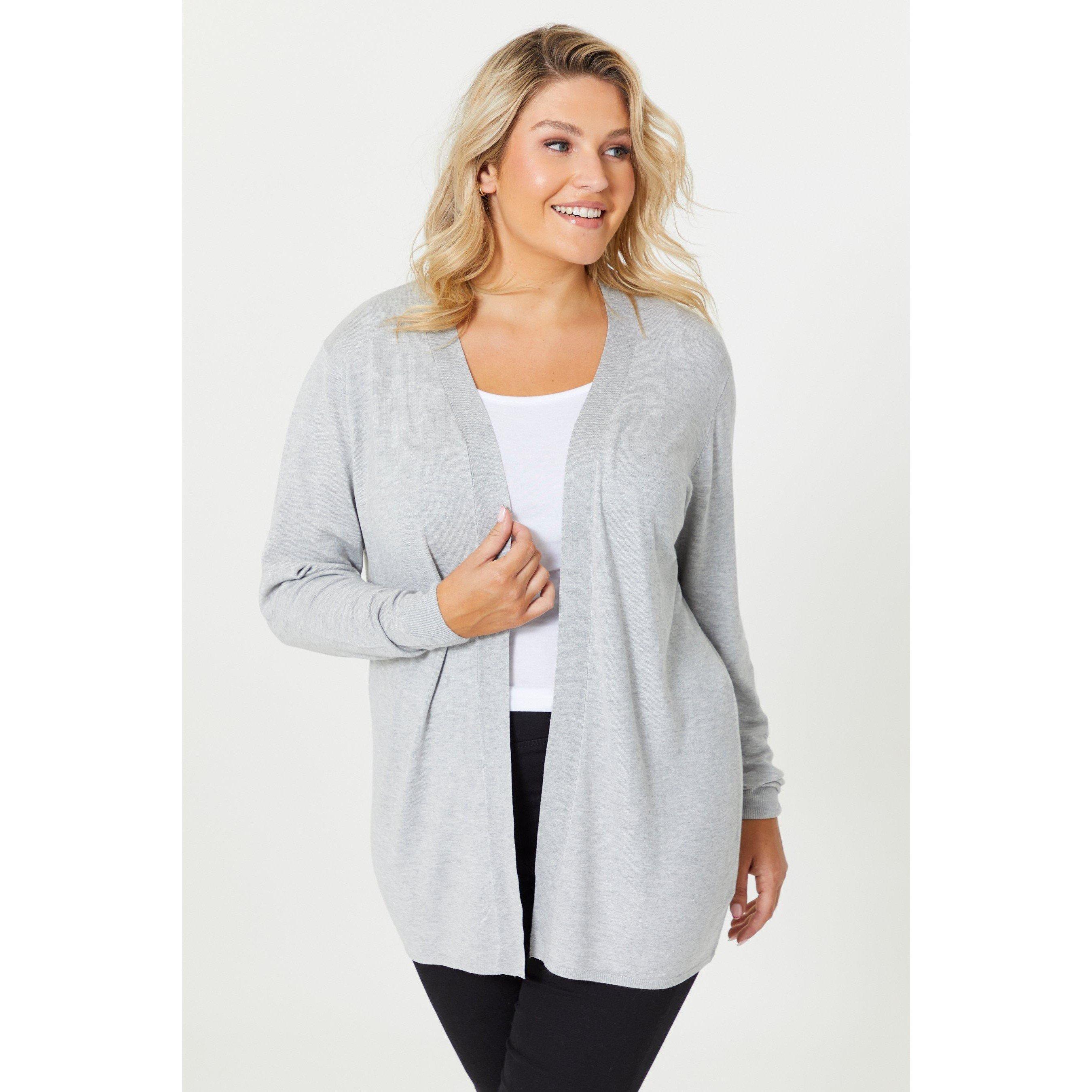 Grey - Be You - Ladies Soft Touch Edge To Edge Cardigan - 1