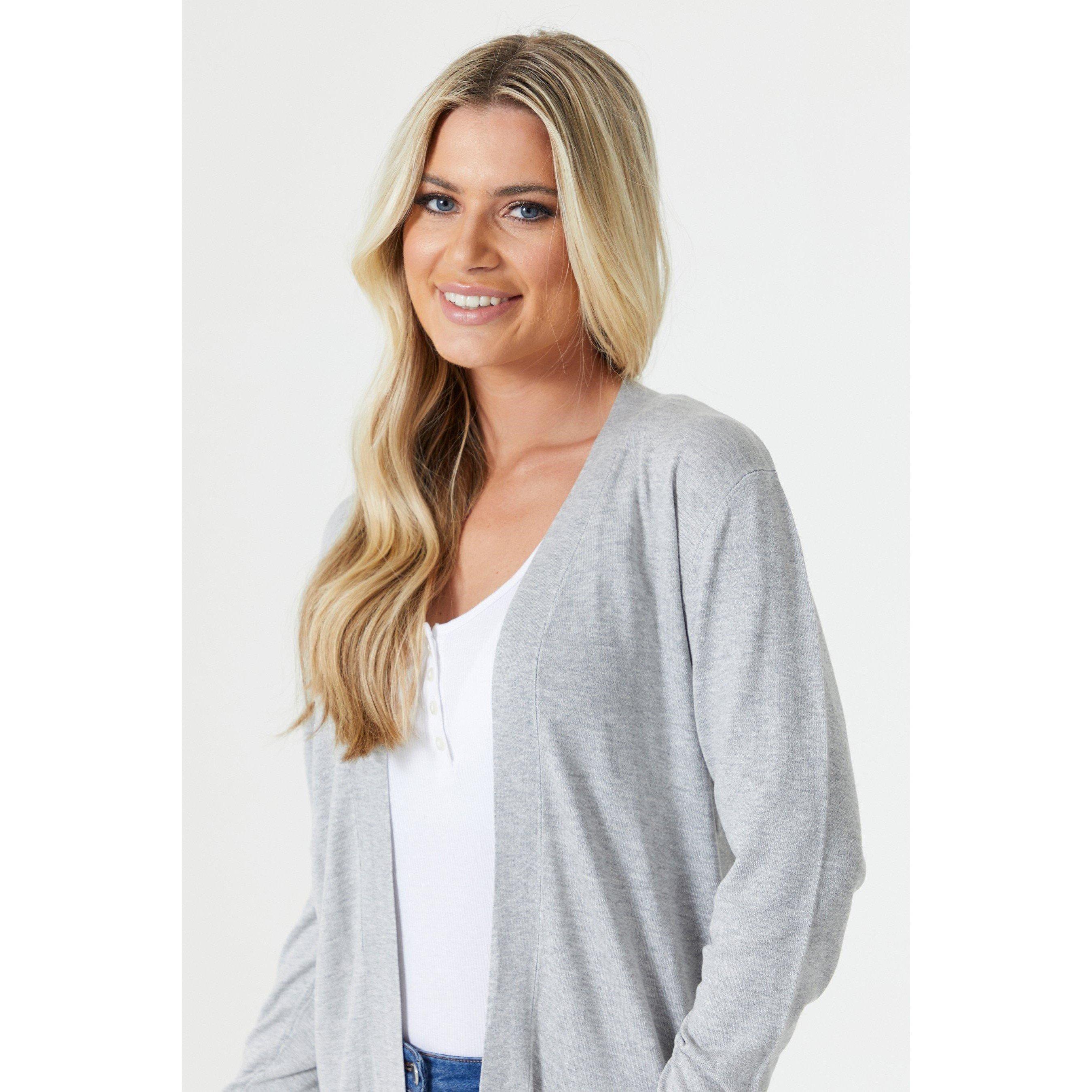 Grey - Be You - Soft Touch Edge To Edge Cardigan - 2