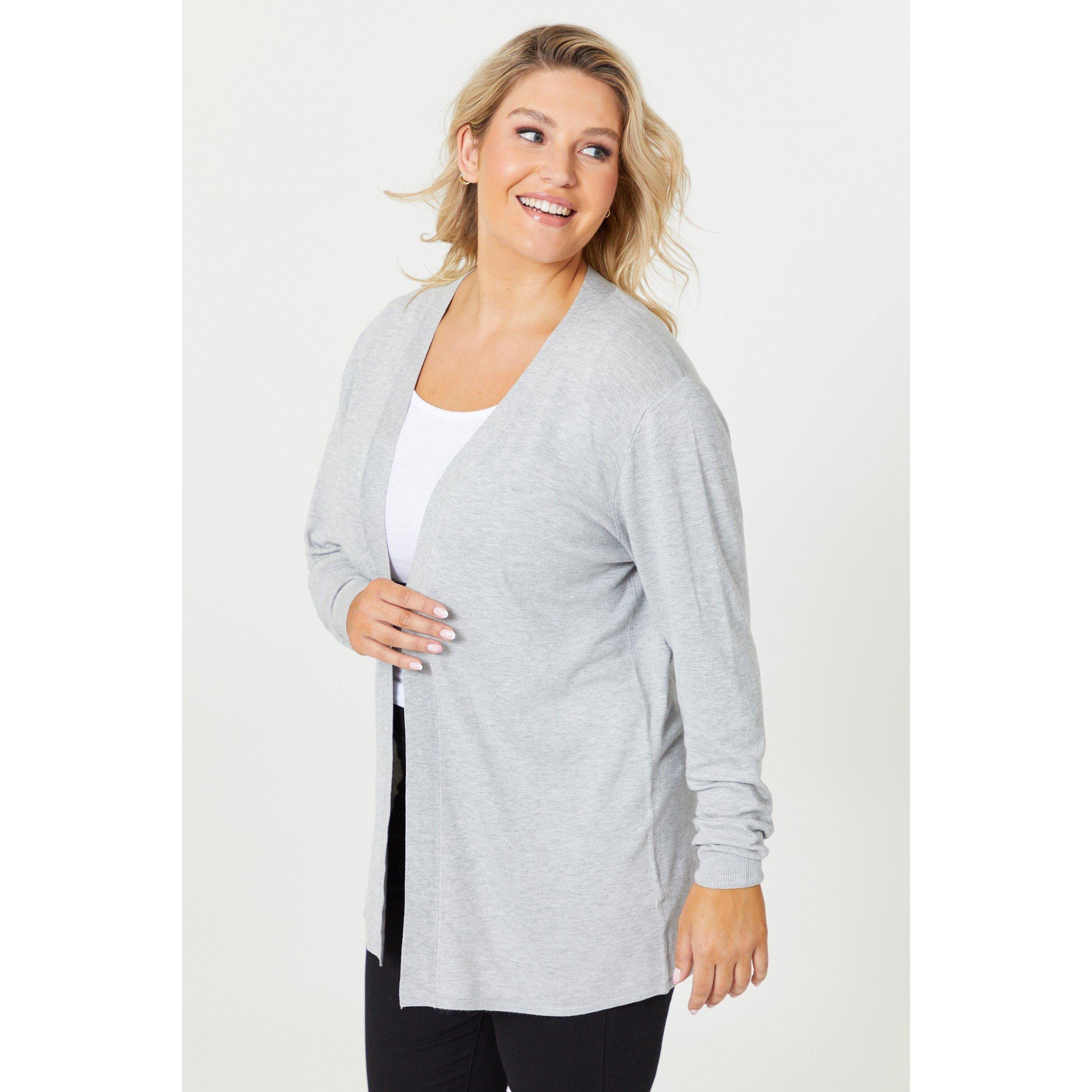 Grey - Be You - Soft Touch Edge To Edge Cardigan - 3