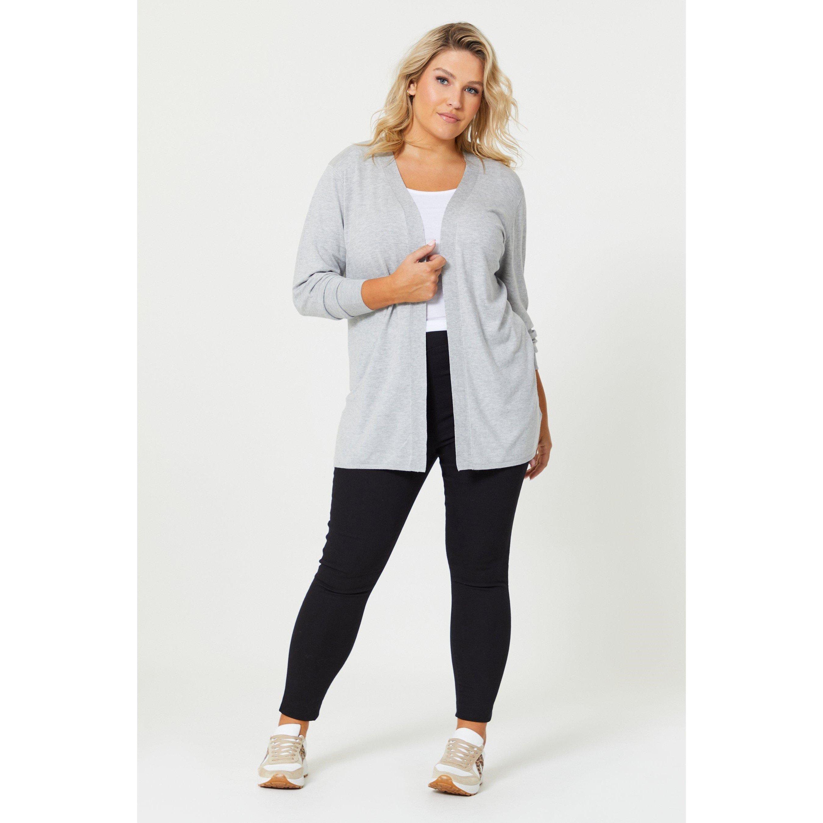 Grey - Be You - Soft Touch Edge To Edge Cardigan - 4