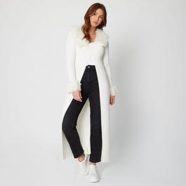 Be You Ladies Maxi Textured Knit Cardigan