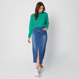 Be You Rib High Neck Jumper Womens