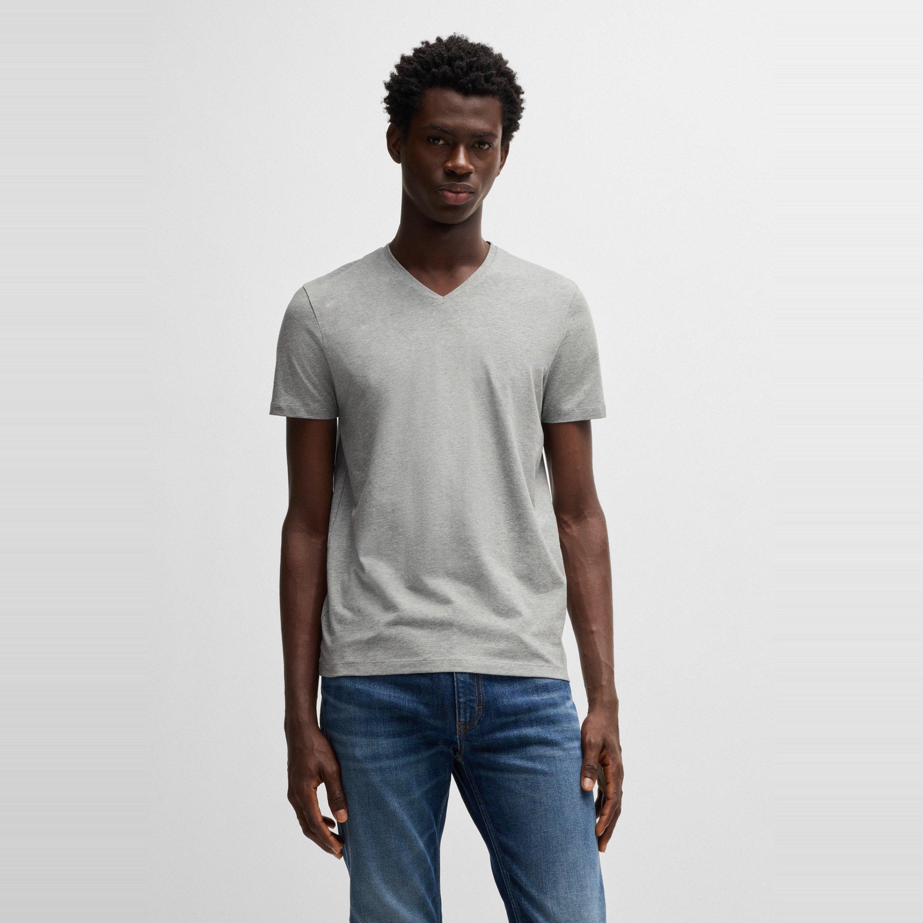 Open Grey - Hugo - Hugo Short Sleeve V Neck T Shirt - 2