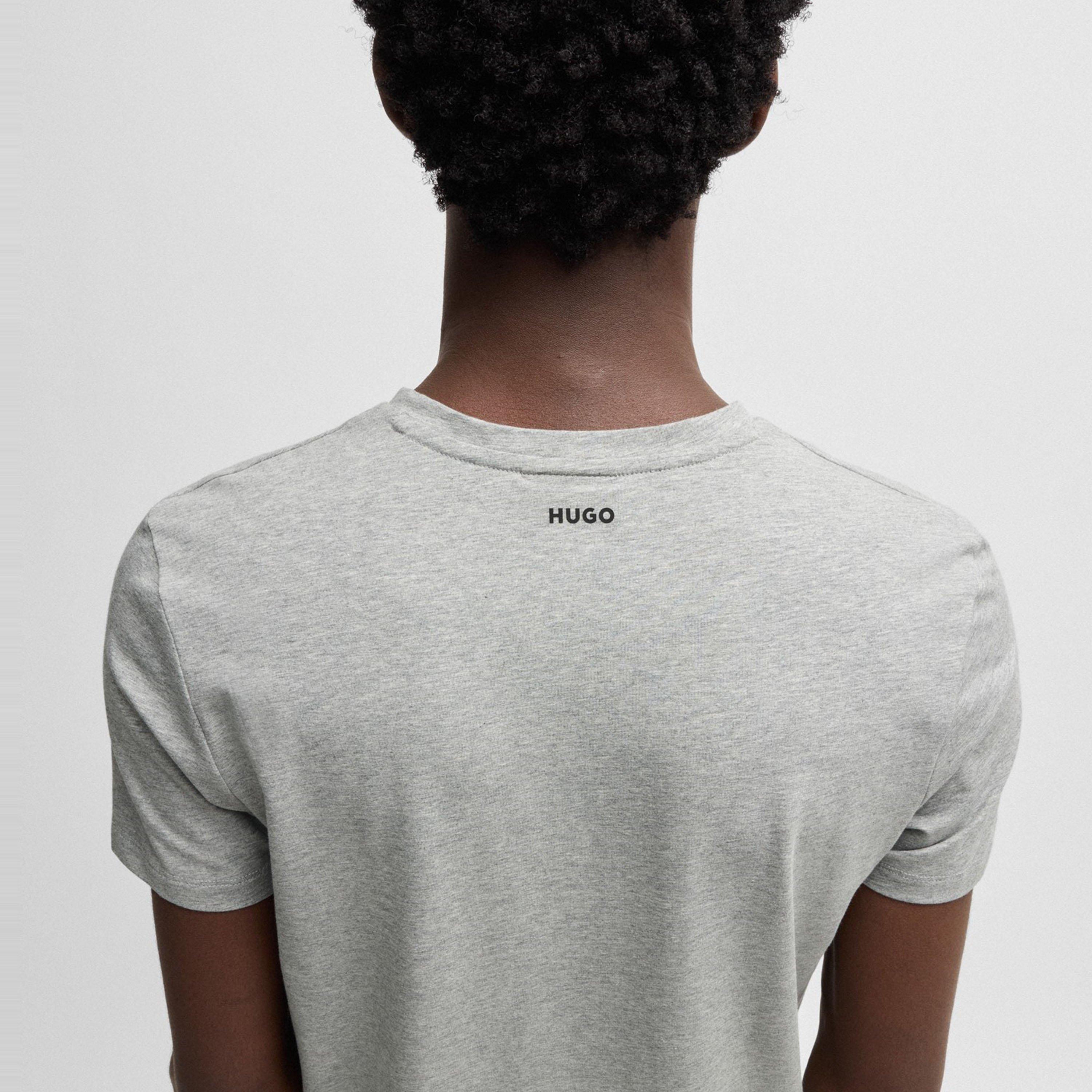 Open Grey - Hugo - Hugo Short Sleeve V Neck T Shirt - 4