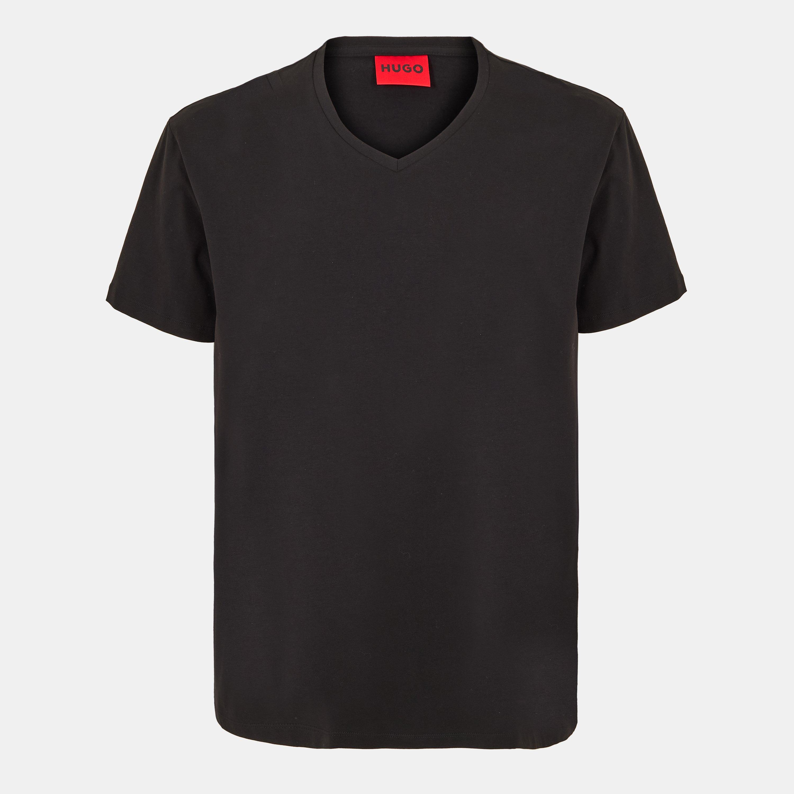 Hugo Men's Short Sleeve V Neck T Shirt - Black - XL