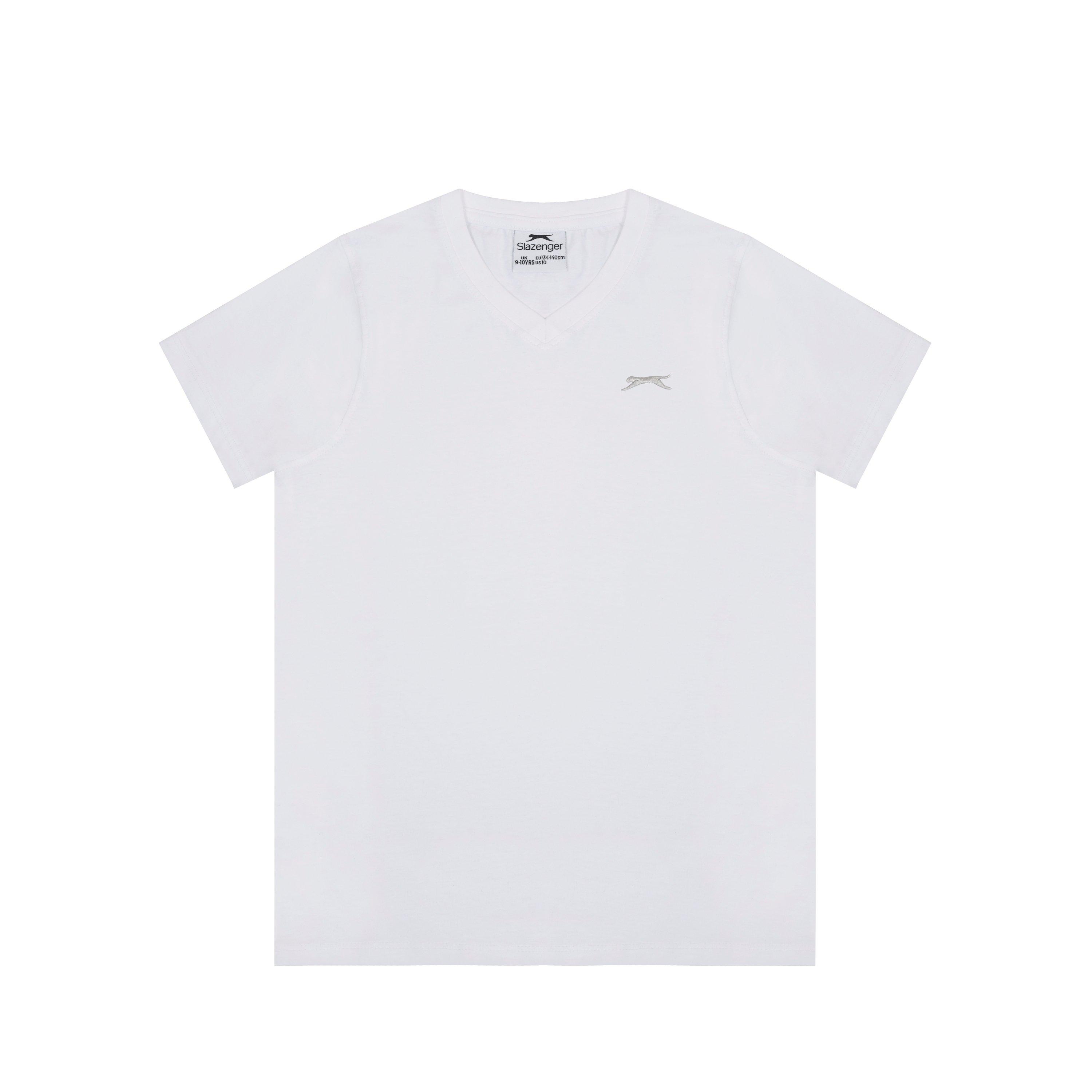 Weiß - Slazenger - V Neck T Shirt Junior Boys - 1