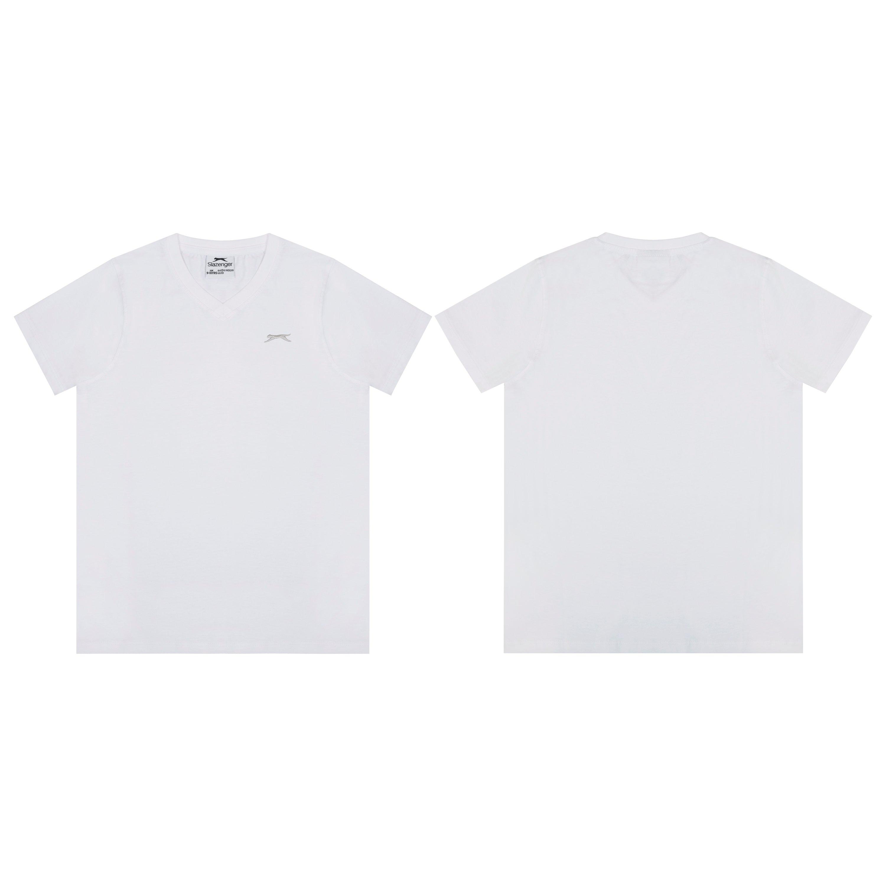 Hvid - Slazenger - V Neck T Shirt Junior Boys - 3