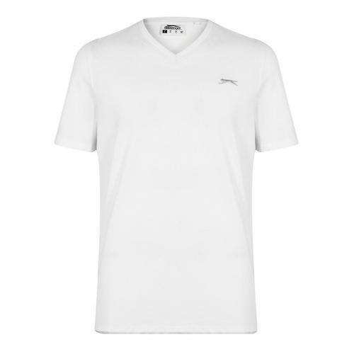 White - Slazenger - V Neck T Shirt Mens - 1