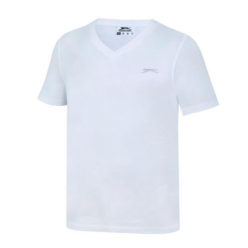 White - Slazenger - V Neck T Shirt Mens - 7