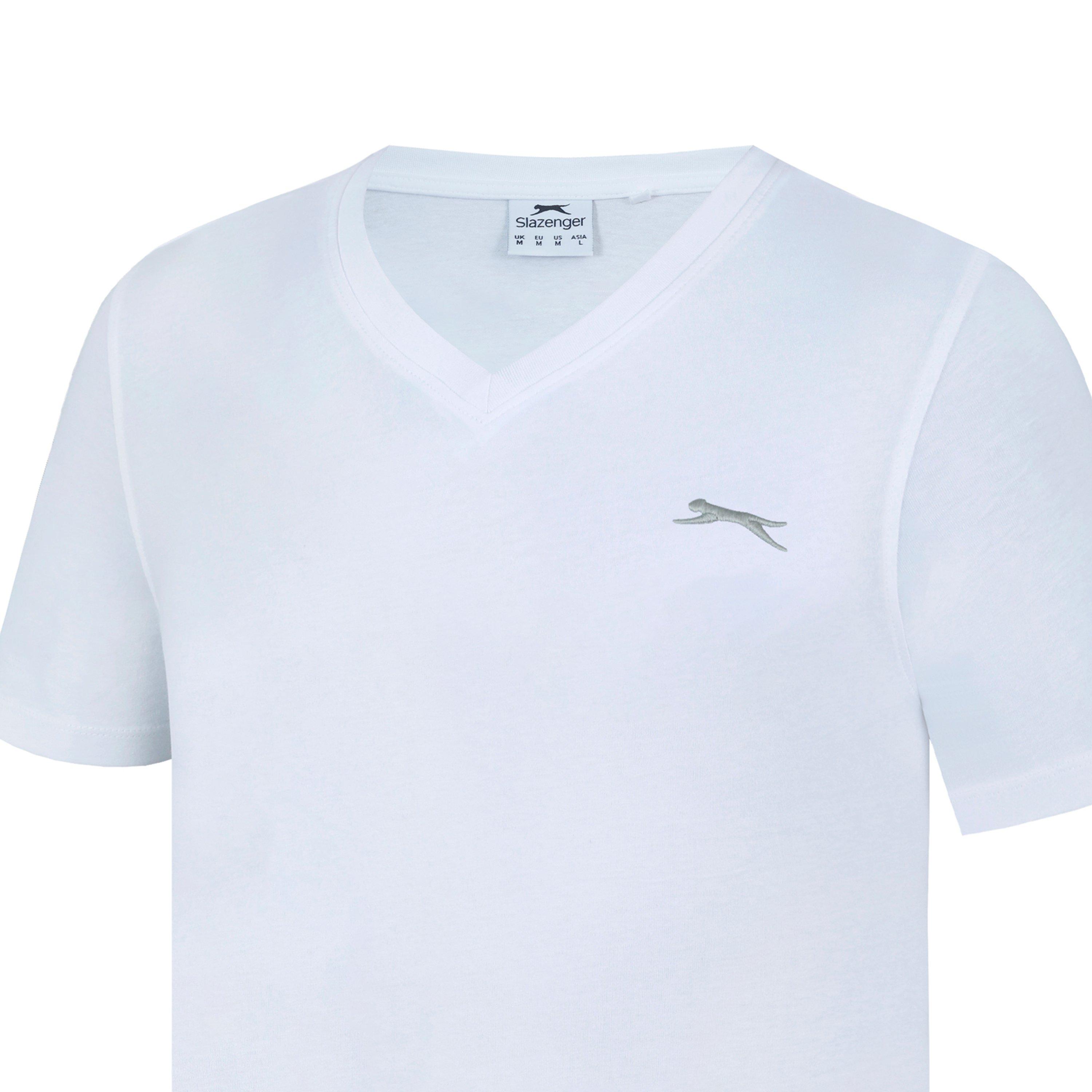 Blanc - Slazenger - V Neck T Shirt Mens - 5