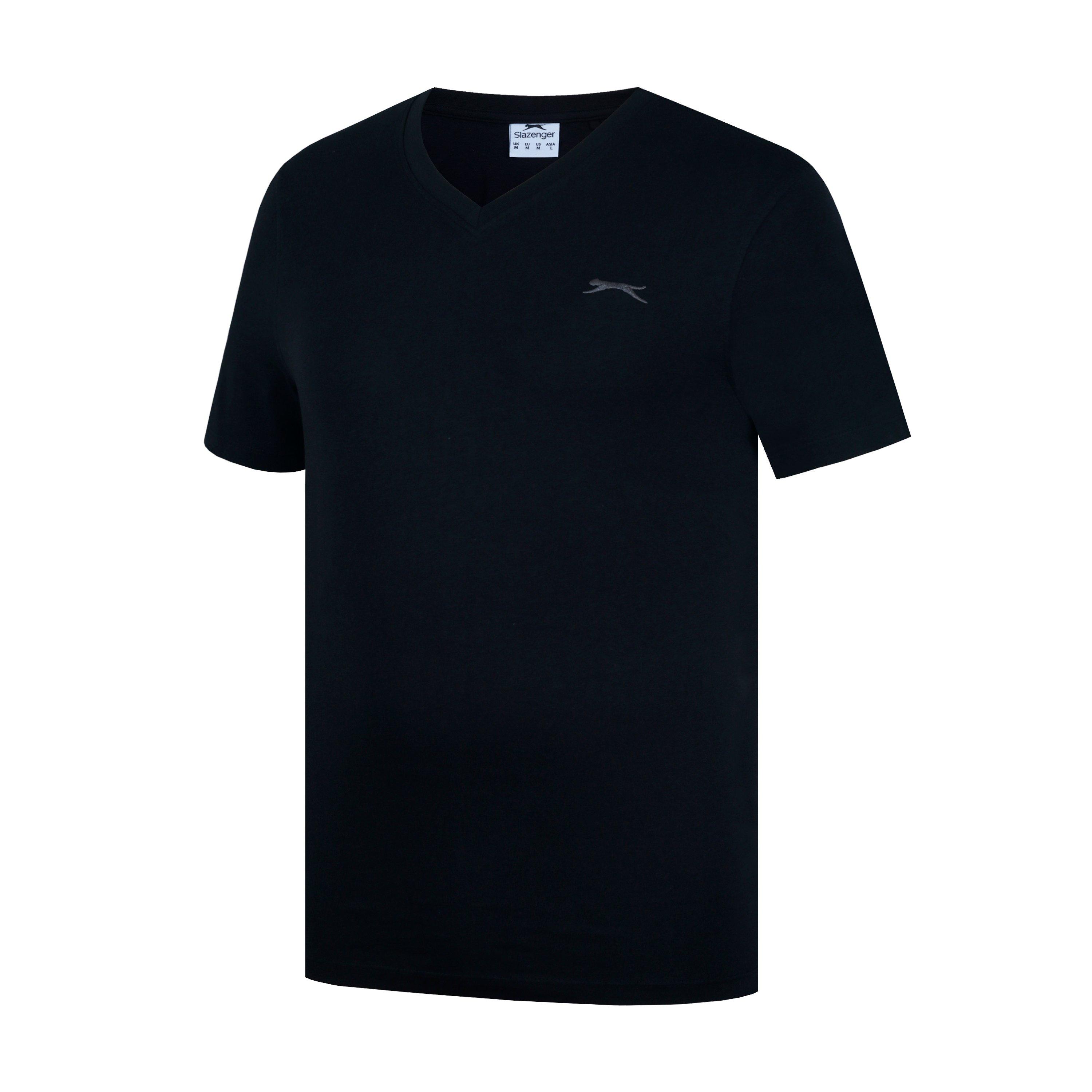Black - Slazenger - V Neck T Shirt Mens - 3