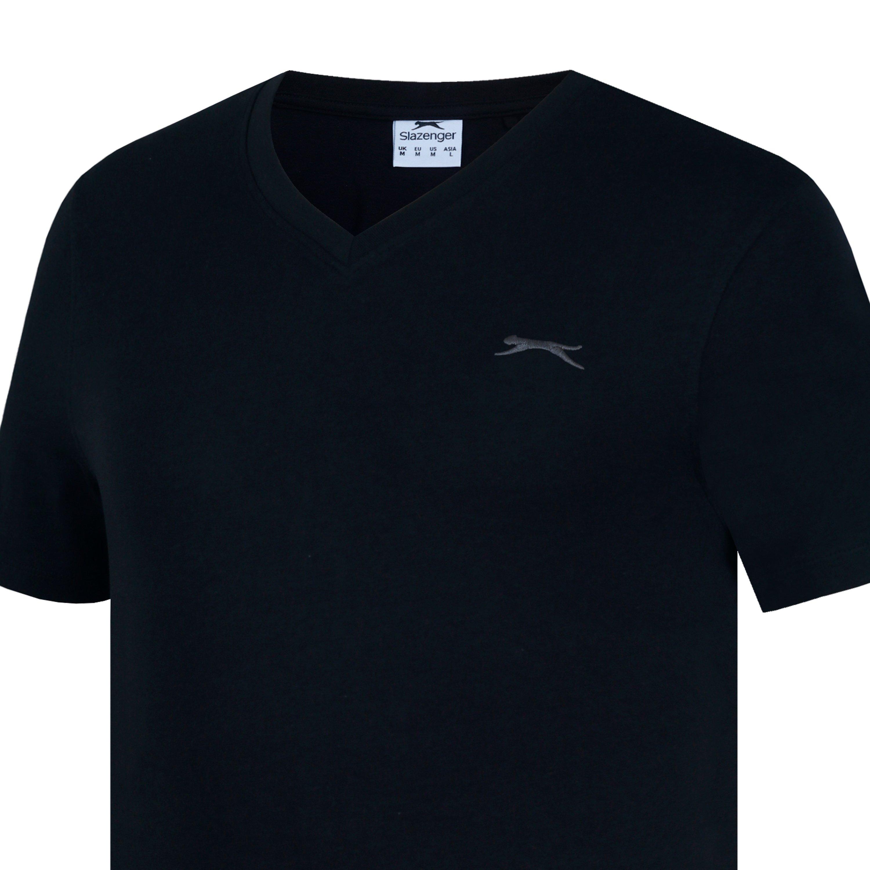Black - Slazenger - V Neck T Shirt Mens - 5