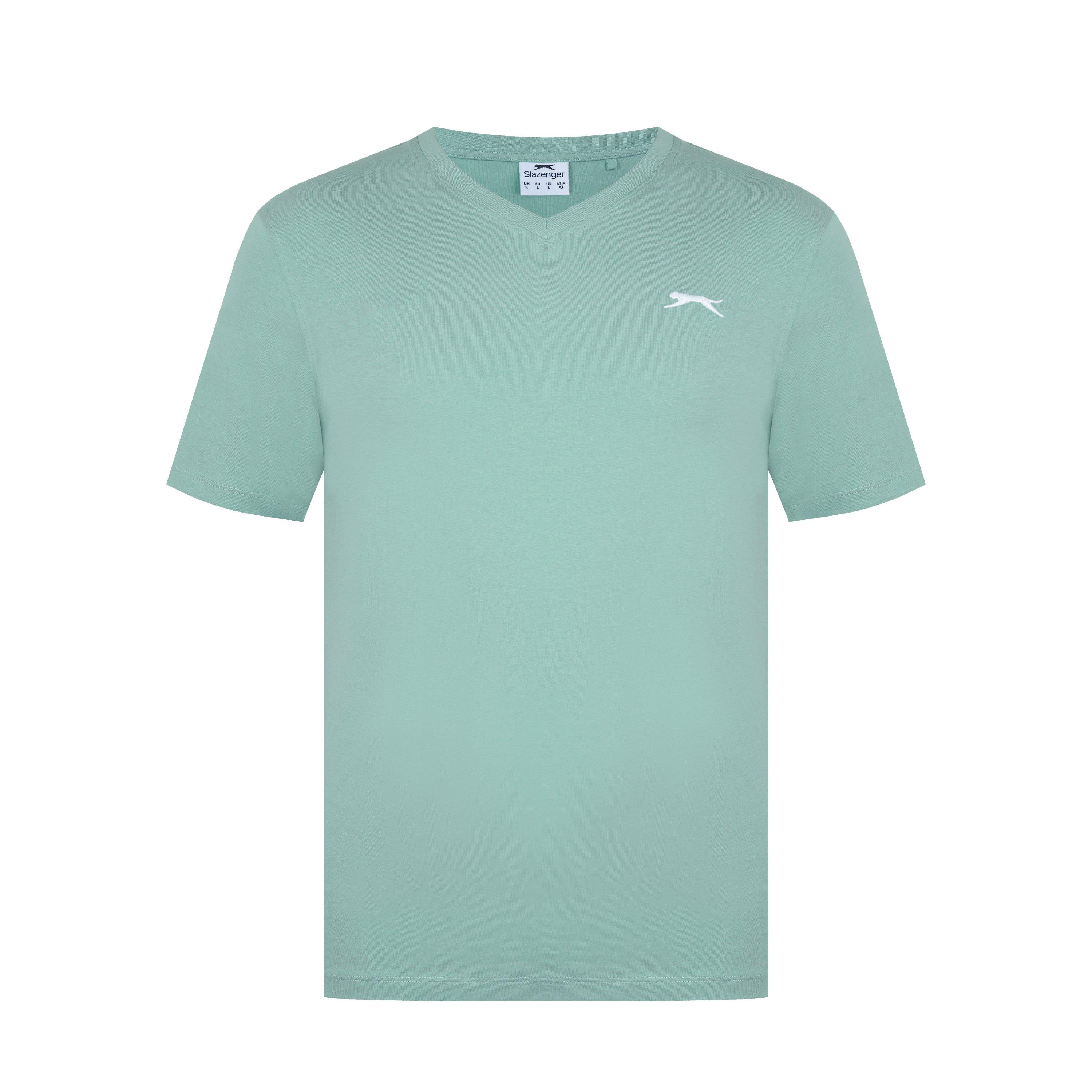 Slazenger Men's V Neck T Shirt - Pistachio - 3XL