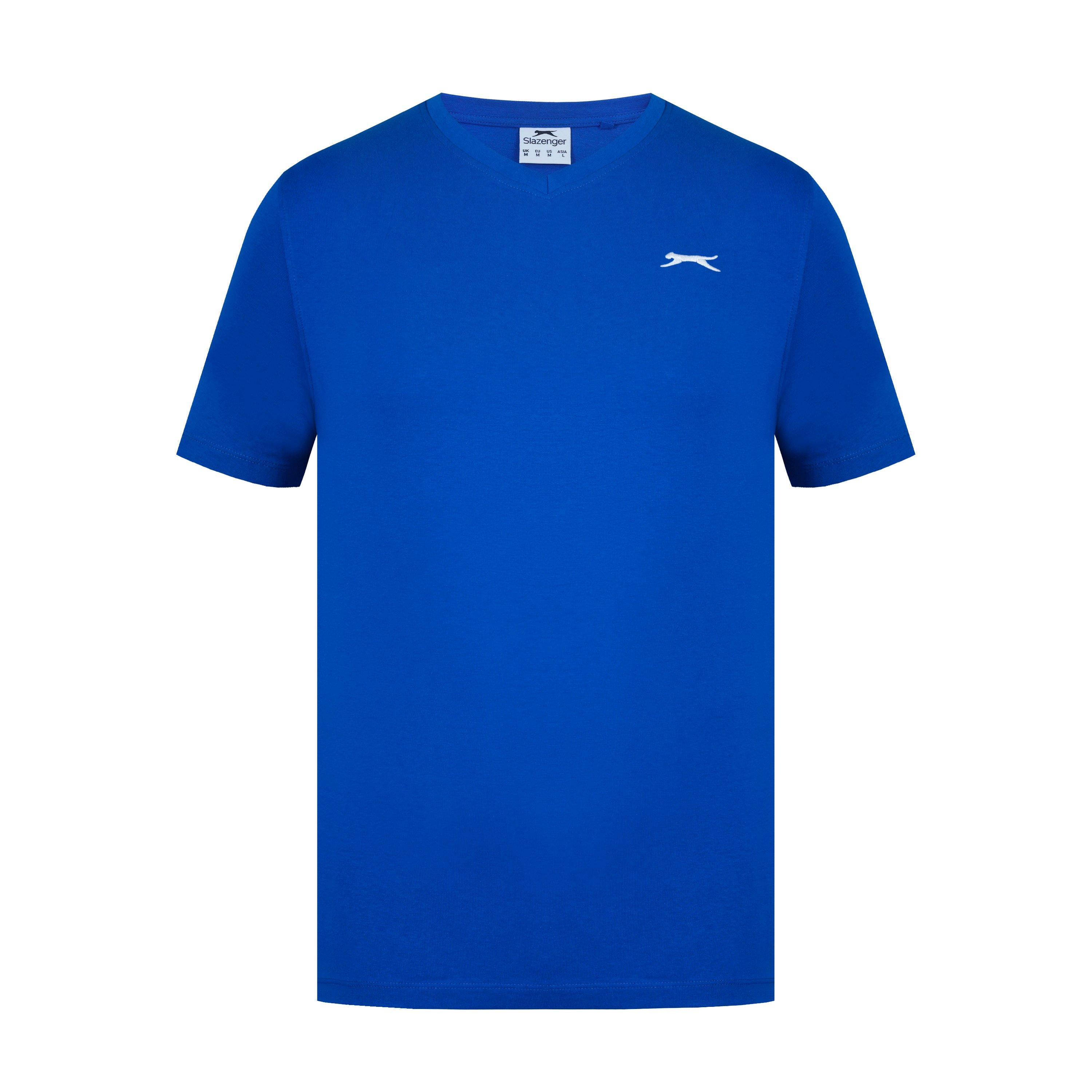 Slazenger Men's V Neck T Shirt - Royal Blue - XS