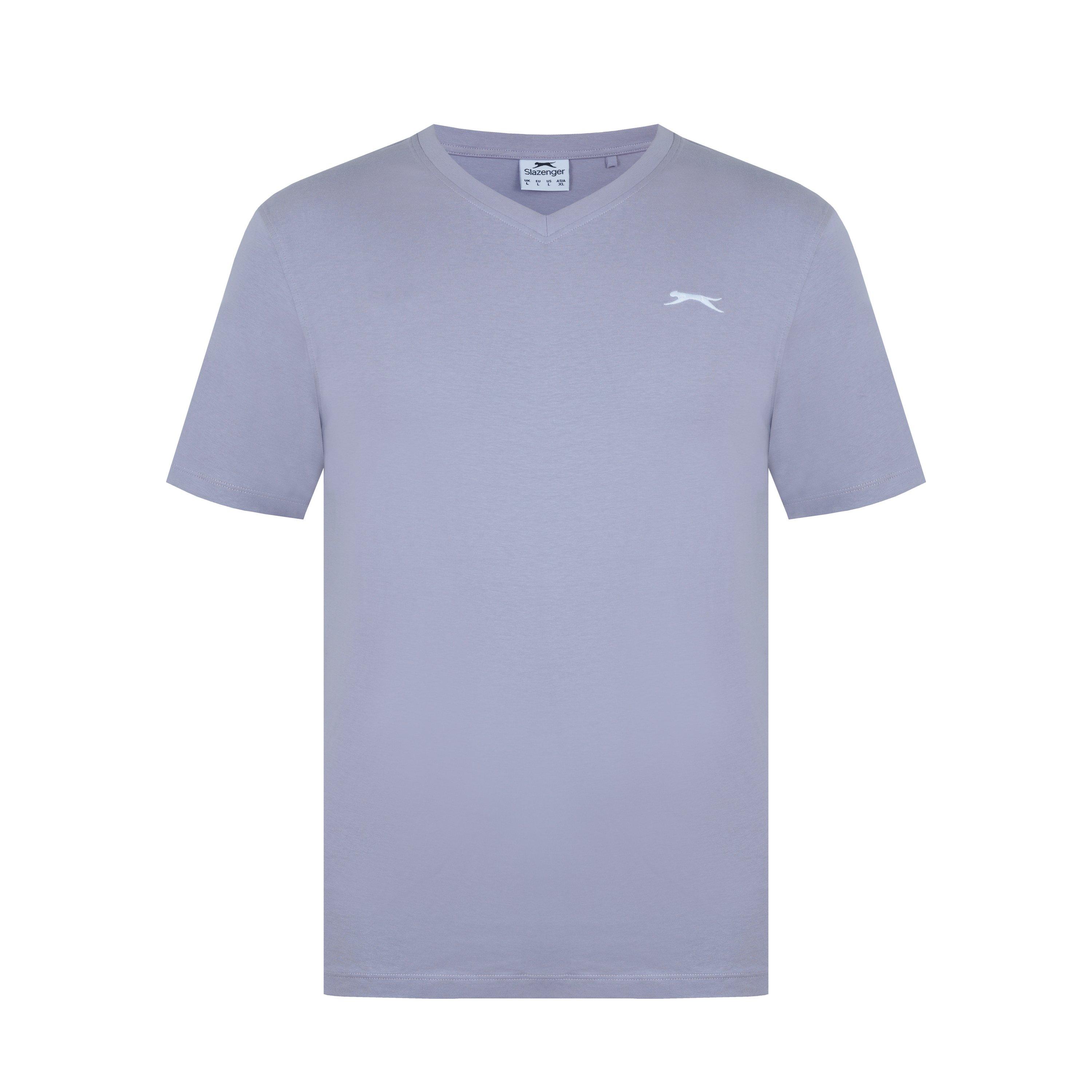 Slazenger Men's V Neck T Shirt - Dusty Lavender - XL