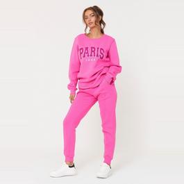 Be You Ladies Paris Glitter Sweat Set