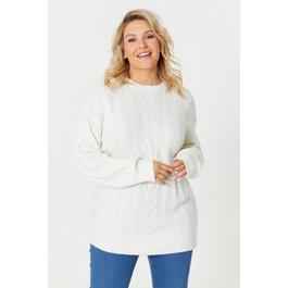 Be You Ladies Oversize Cable Jumper