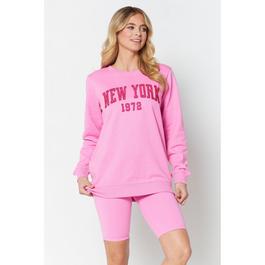 Be You Ladies New York Slogan Sweat Set