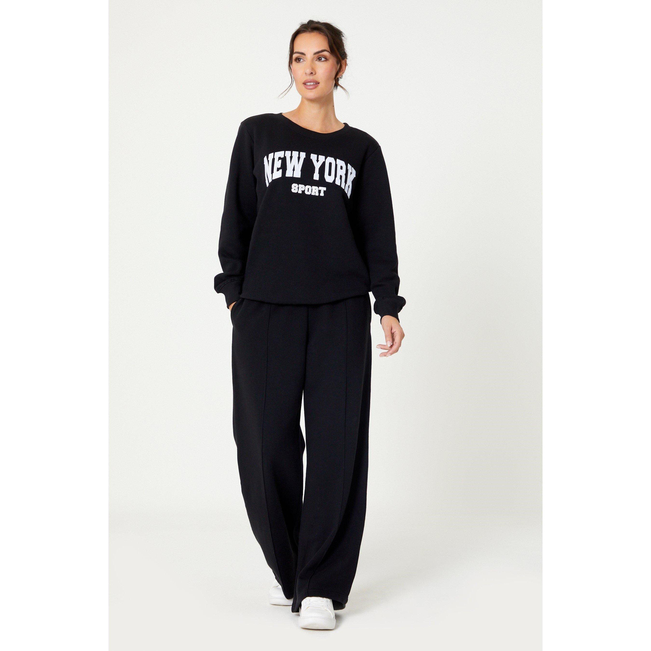 Zwart - Be You - NYC Slogan Sweat Set - 2