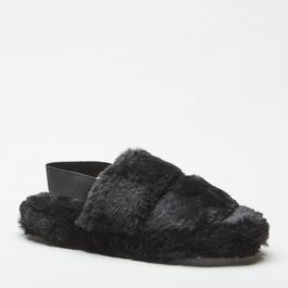 Be You Faux Fur Sling Back Slipper