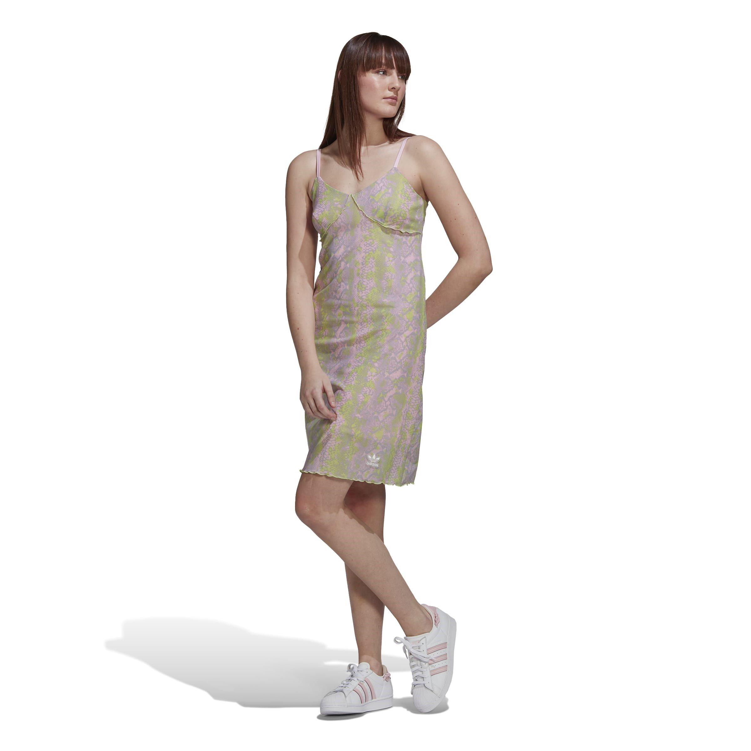 Clear Pink - adidas Originals - Snake Midi Dress - 2