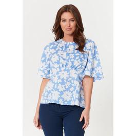 Be You Studio Floral Angel Sleeve Top