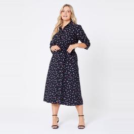 Be You Studio Printed Midi Shirt Dress