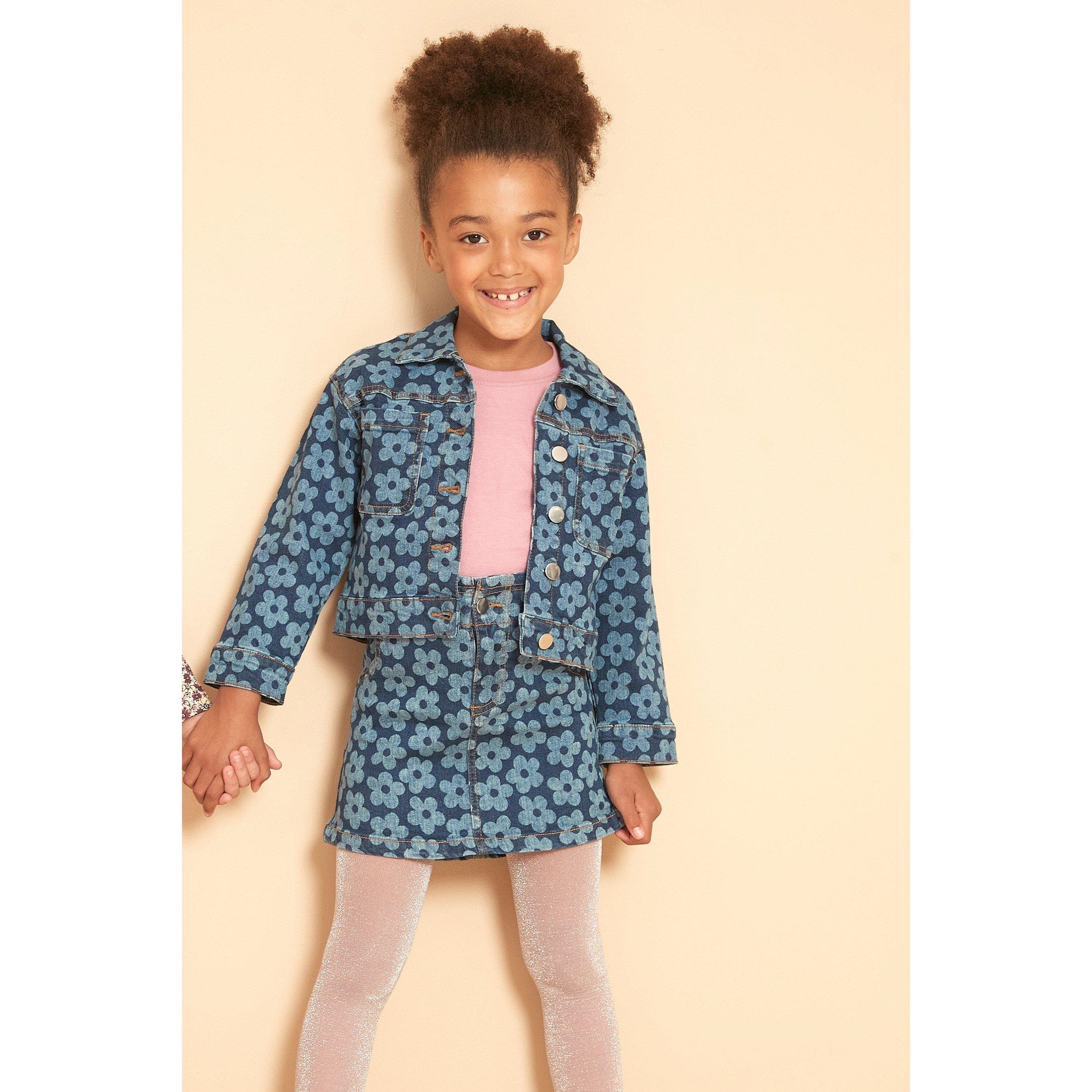 Blue - Be You - Studio Younger Girls Denim Jacket and Skirt Set