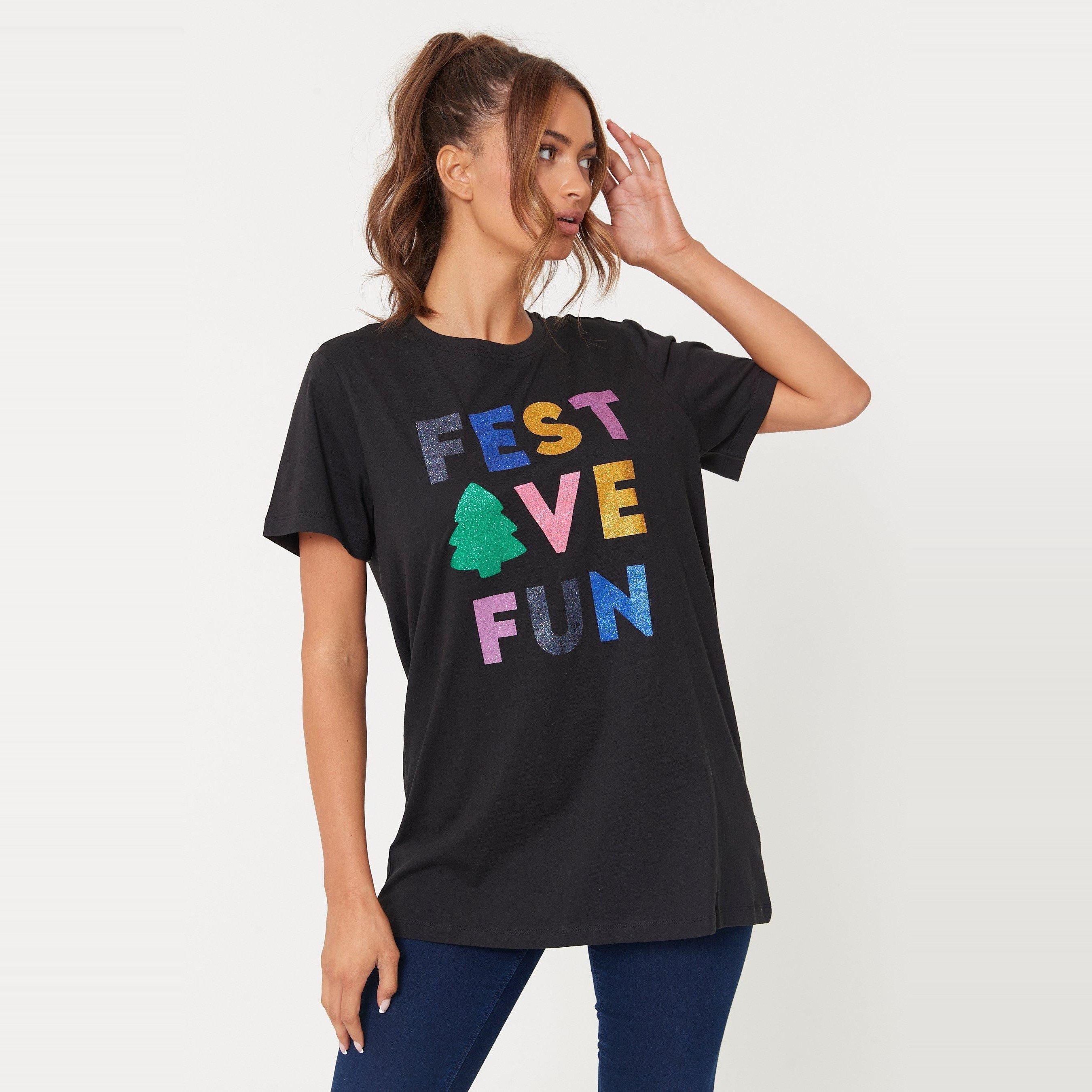 Nero - Be You - Festive Fun Slogan Longline T-Shirt - 2