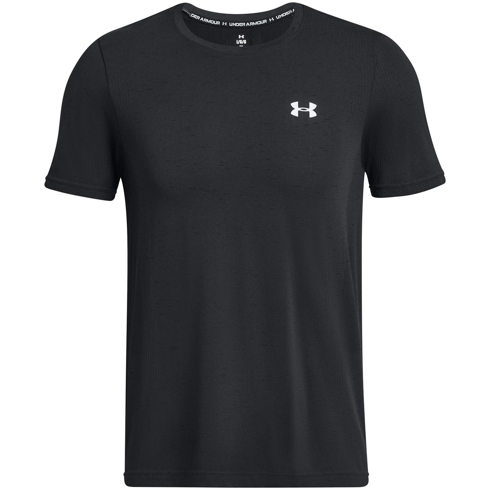 Under Armour Men's Ua Vanish Seamless Short Sleeve - Black/Mod Grey - L