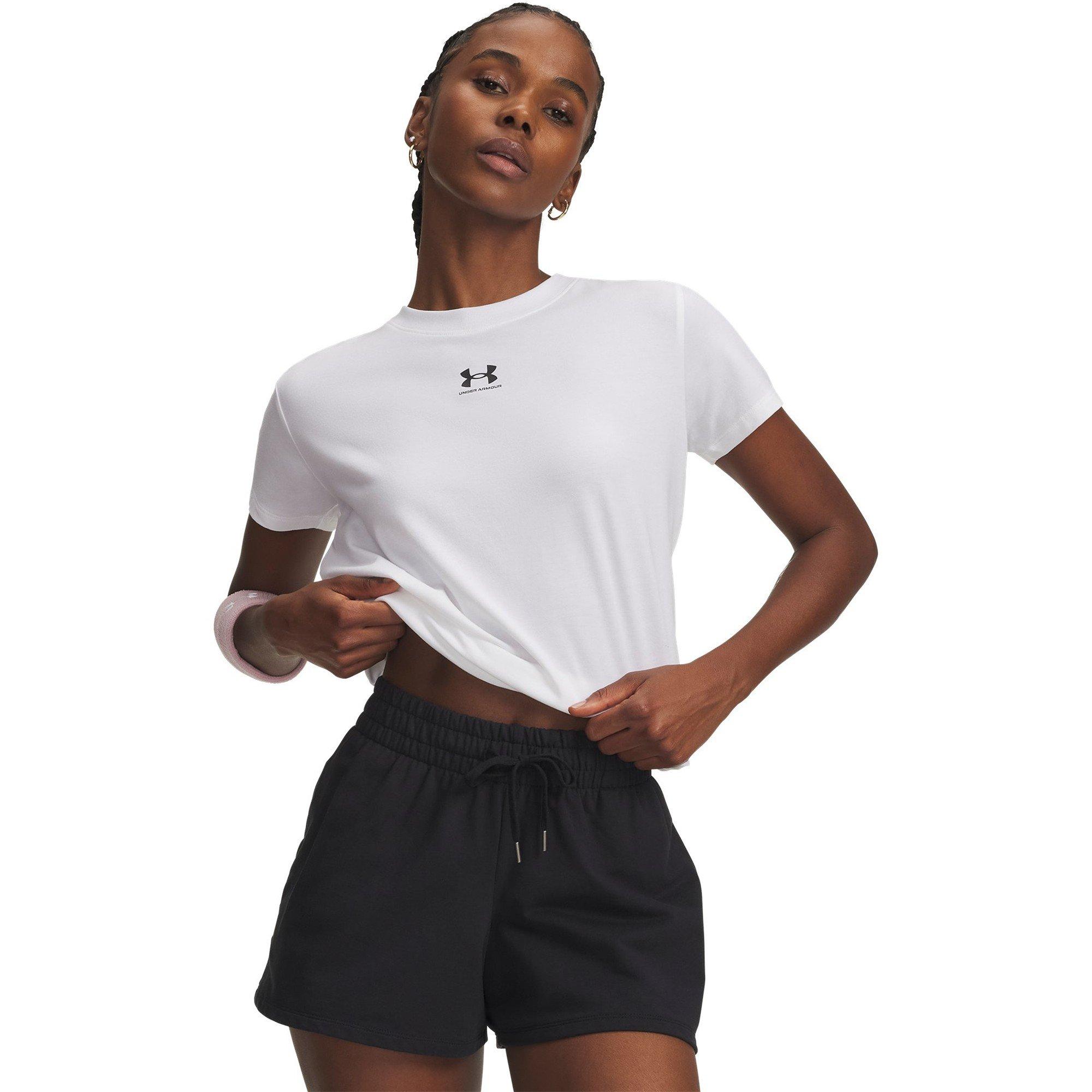 White - Under Armour - Rival Core Short Sleeve Womens - 3
