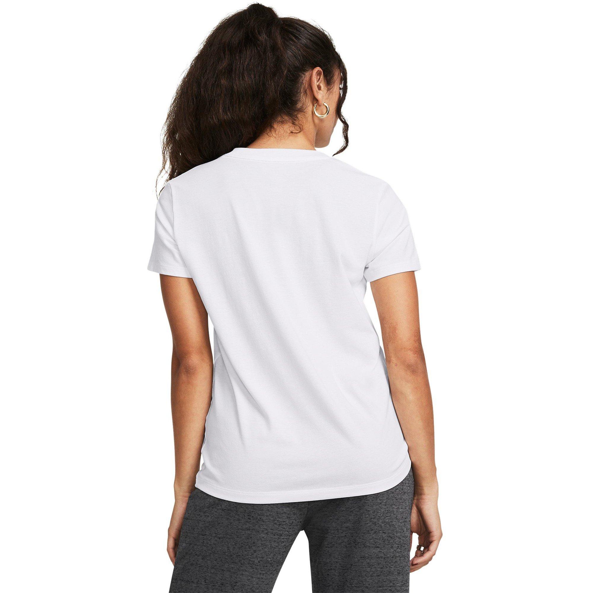 White - Under Armour - Rival Core Short Sleeve Womens - 4