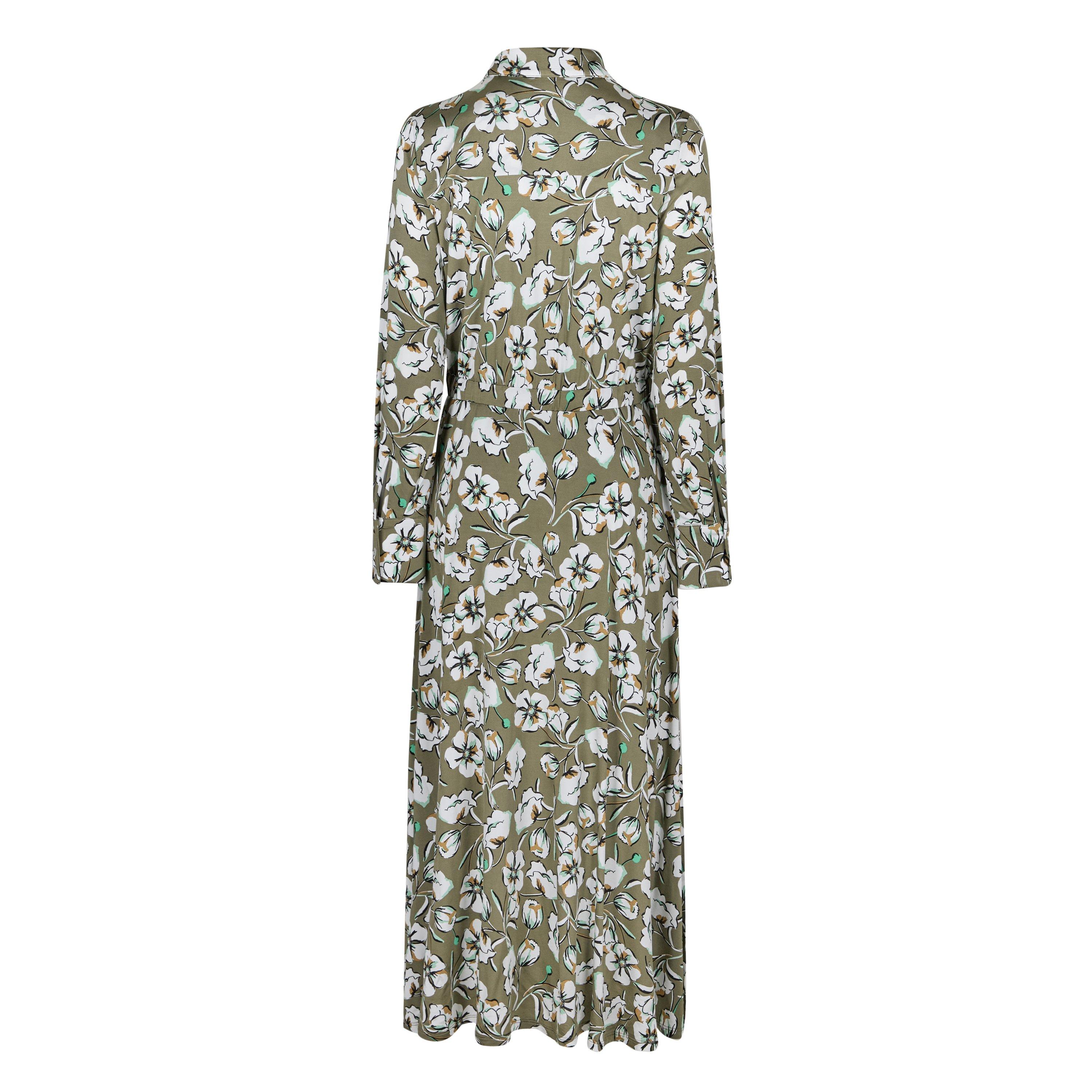 Kaki 002 - Marella - Women's Pluto Floral Jersey Dress - 5