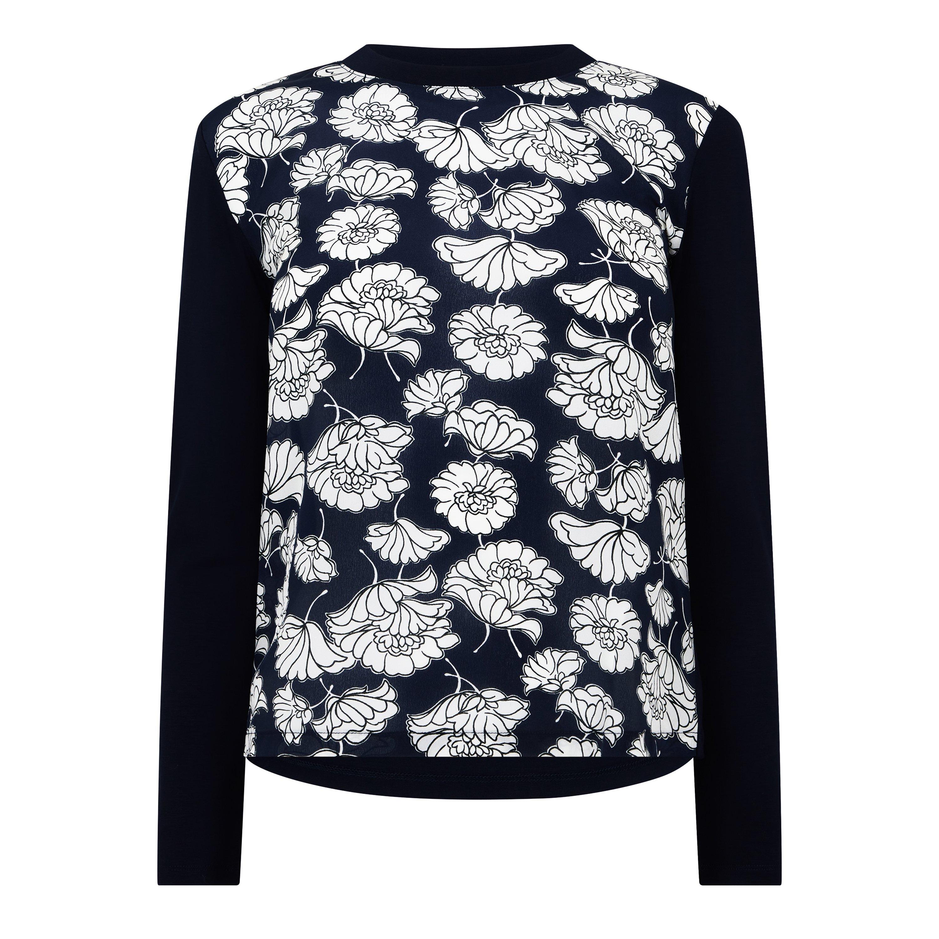 Navy 005 - Weekend Max Mara - Women's Calamai Floral Knitted Top - 5