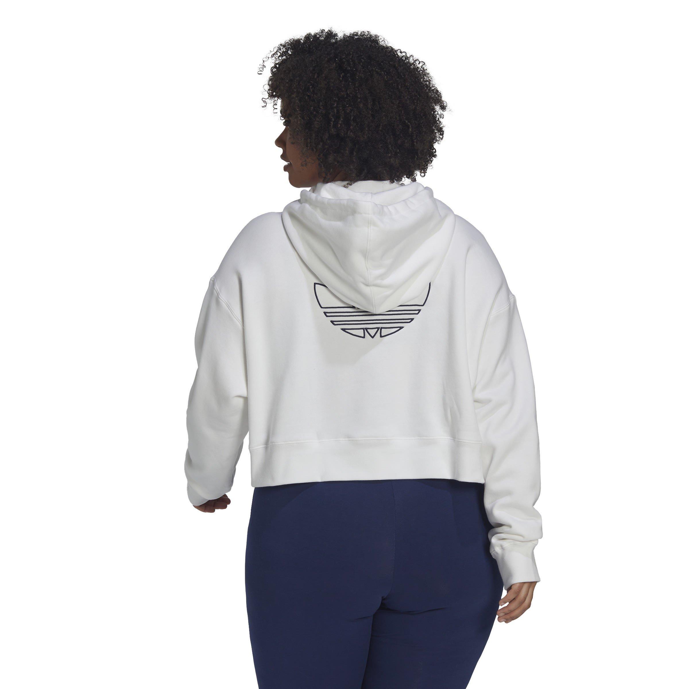 White - adidas Originals - Plus Size Hoodie - 3