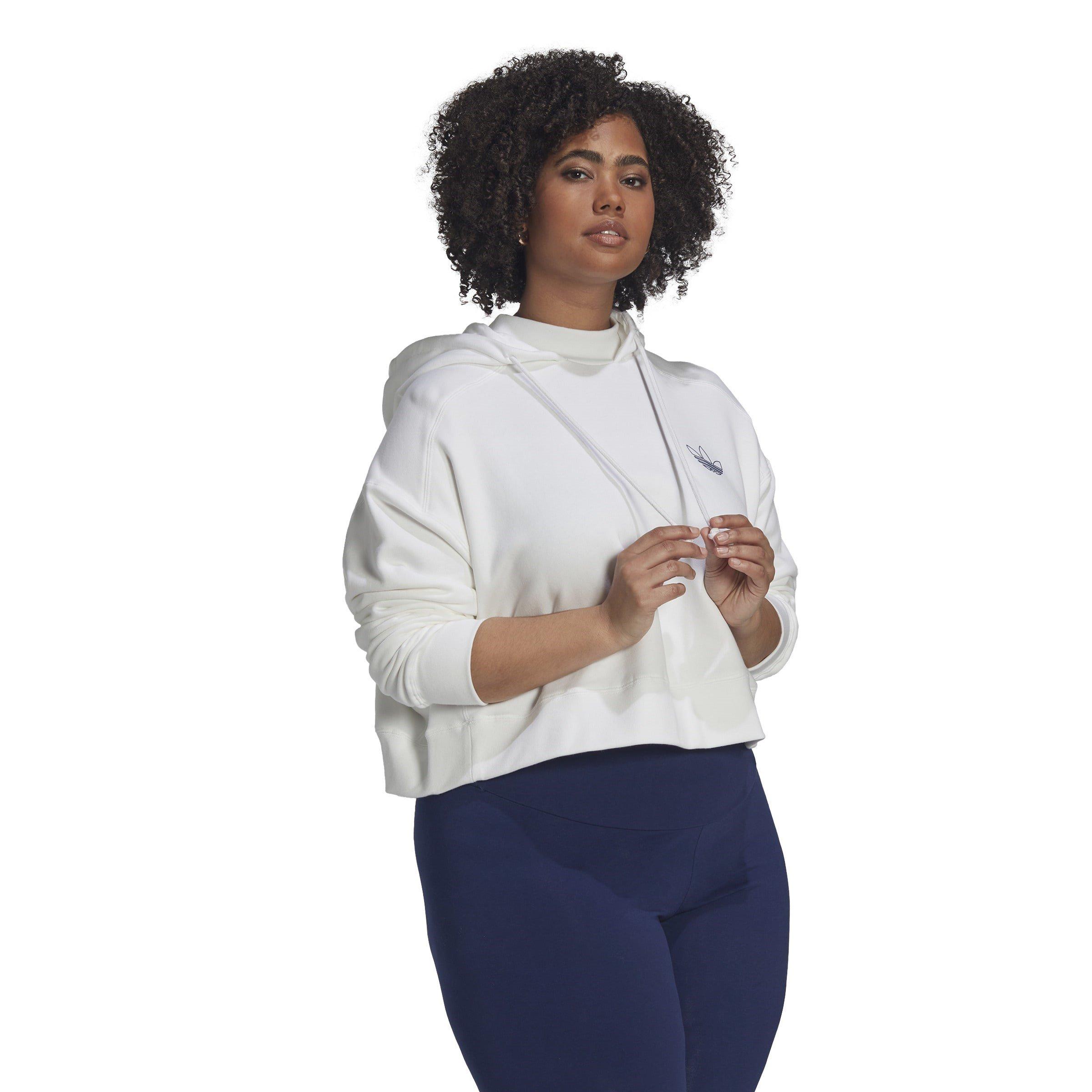 White - adidas Originals - Plus Size Hoodie - 4