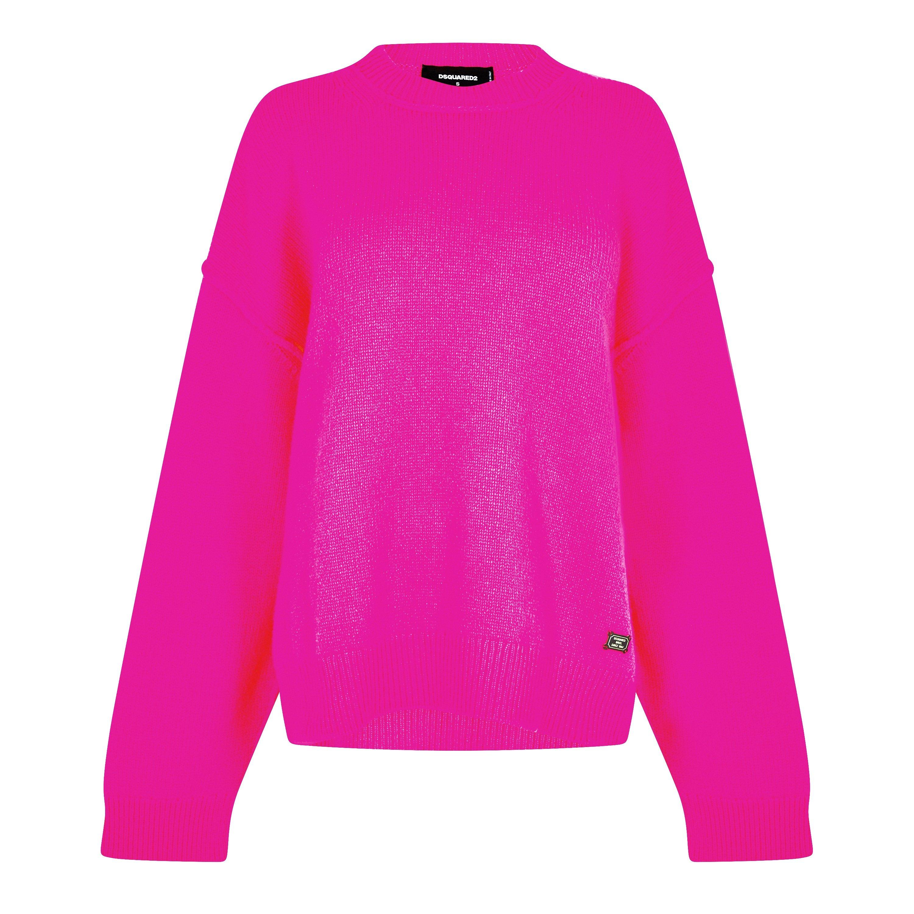 Deep Pink - DSquared2 - Women's Long-Sleeve Hoodie - 1