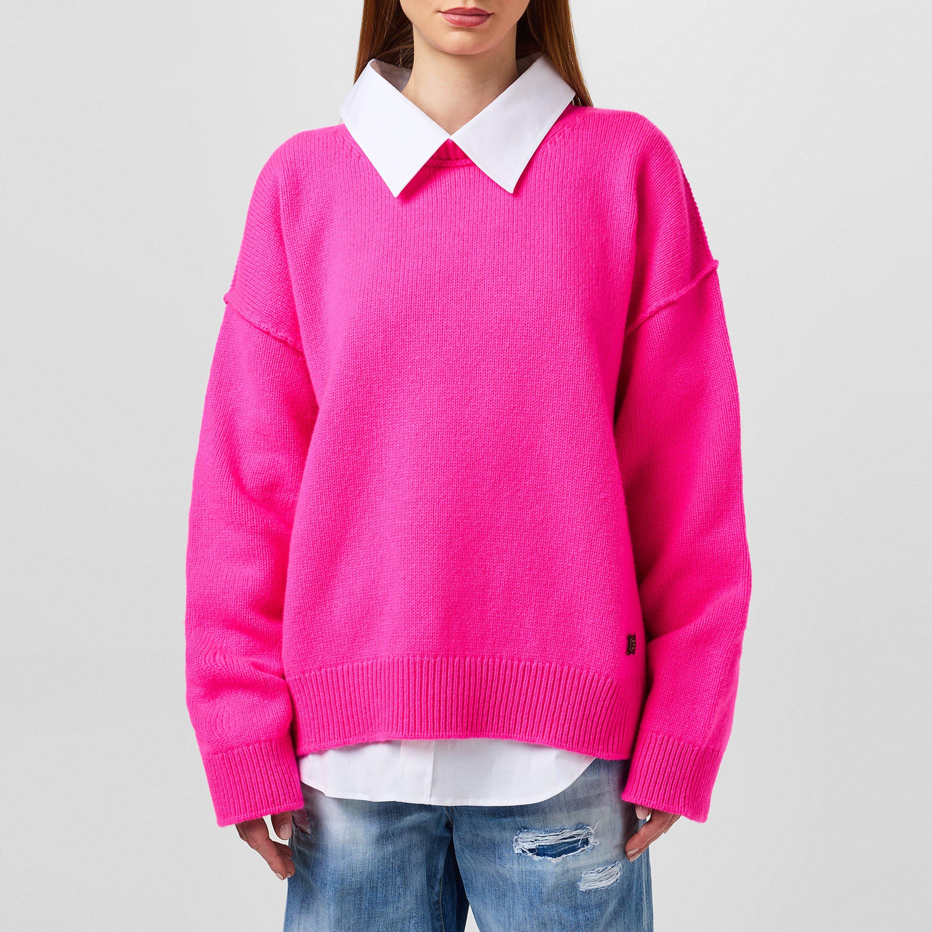 Deep Pink - DSquared2 - Women's Long-Sleeve Hoodie - 3