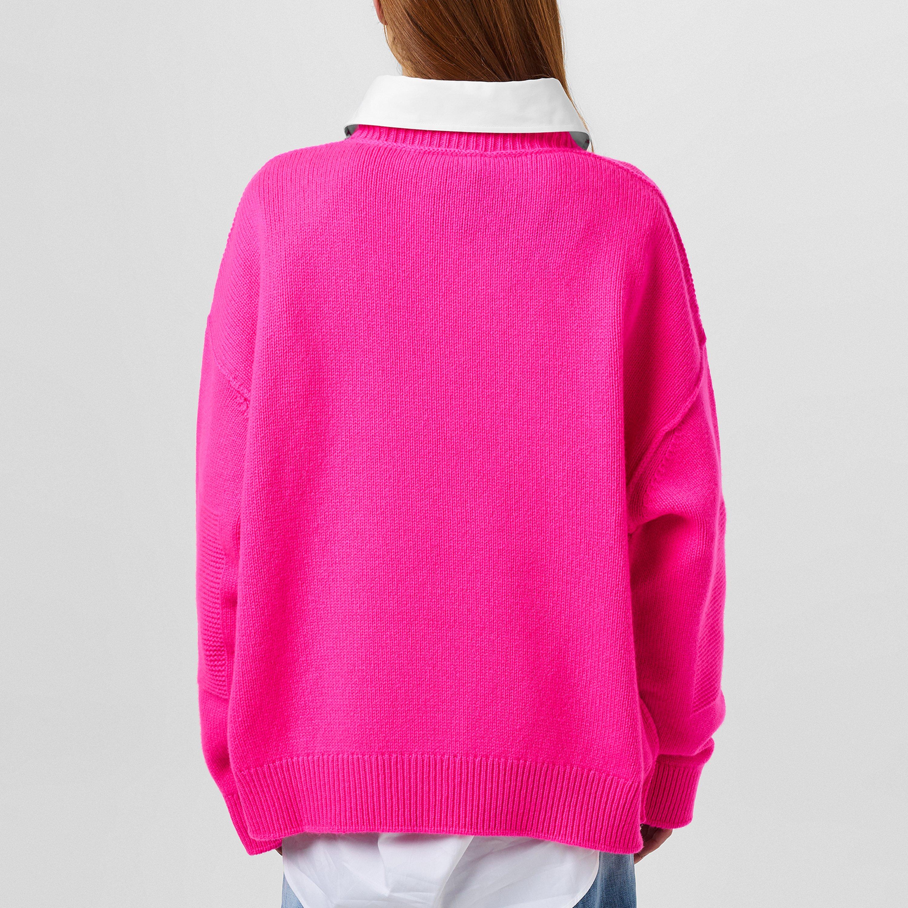 Deep Pink - DSquared2 - Women's Long-Sleeve Hoodie - 4